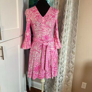 EUC Lilly Pulitzer Pink Blossom Chace Dress-Medium
